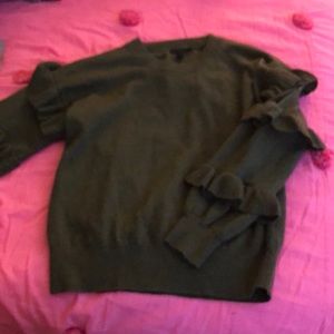 J.Crew ruffle sleeve sweater